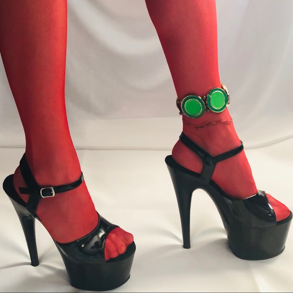 Pleaser Black Platform Stripper Heels